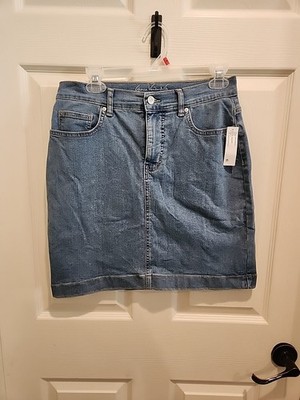 Gloria Vanderbilt Women's Jean Midi Skirt Size 6 Stretch NWT