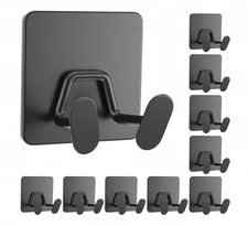 10 Pack Shower Hooks for Inside - Extra Sticky Stainless, Razor Holder Shower...