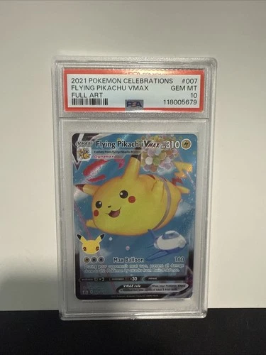 Pokémon 2021 Celebrations Flying Pikachu VMAX Full Art Ultra Rare Card 007/025