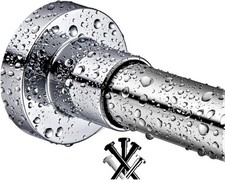 Shower Curtain Rod 43-73 Inches Polished 304 Stainless Steel Rustproof Non-Slip