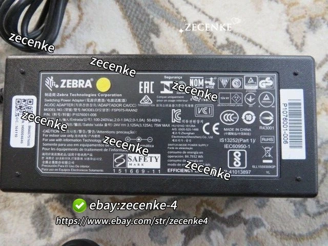 1PCSGenuine Zebra Power Adapter ZD410 ZD420 ZD620 ZXP3 ZD421 ZD621 ZD500 printer - Image 2 of 2