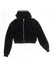 H M Girls Black Zip Up Hoodie 12