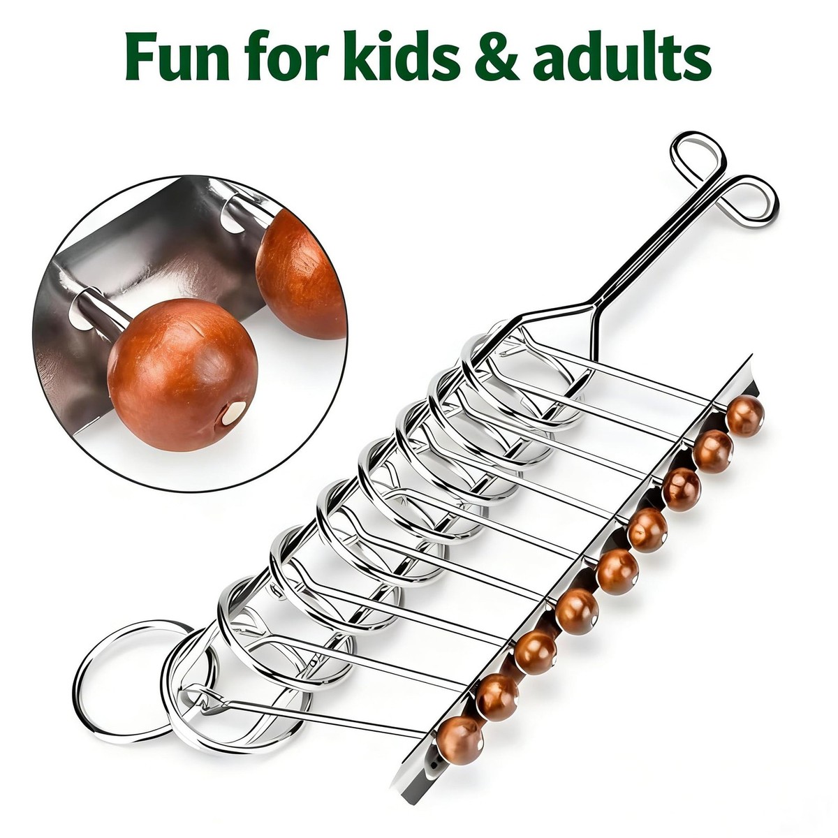 Traditional Brain Teaser, Classical Metal Chinese 9 Linked Rings