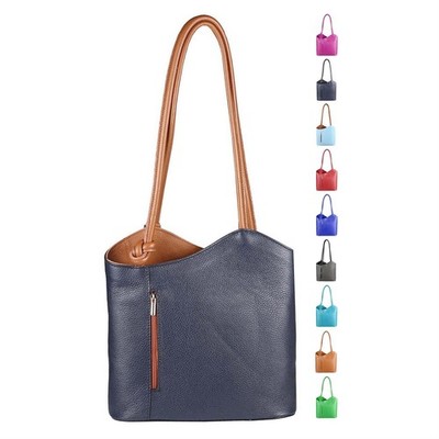 DAMEN 2IN1 RUCKSACK TASCHE LEDERRUCKSACK LEDERTASCHE SCHULTERTASCHE SHOPPER BAG