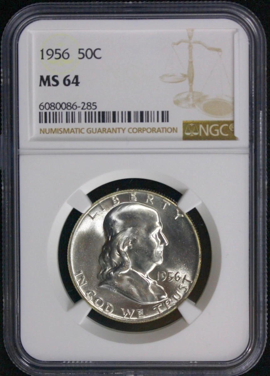 1956 Grade MS 64 Franklin Half Dollars (1948-1963) for sale | eBay