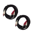 Cable Up CU/AD305 16' Dual 1/4" TS Male to Dual RCA Male Audio Cable (2-Pack)