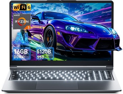 SGIN 15,6'' AI Laptop AMD Ryzen R5 3500U 16GB RAM 512GB SSD Beleuchtung Tastatur