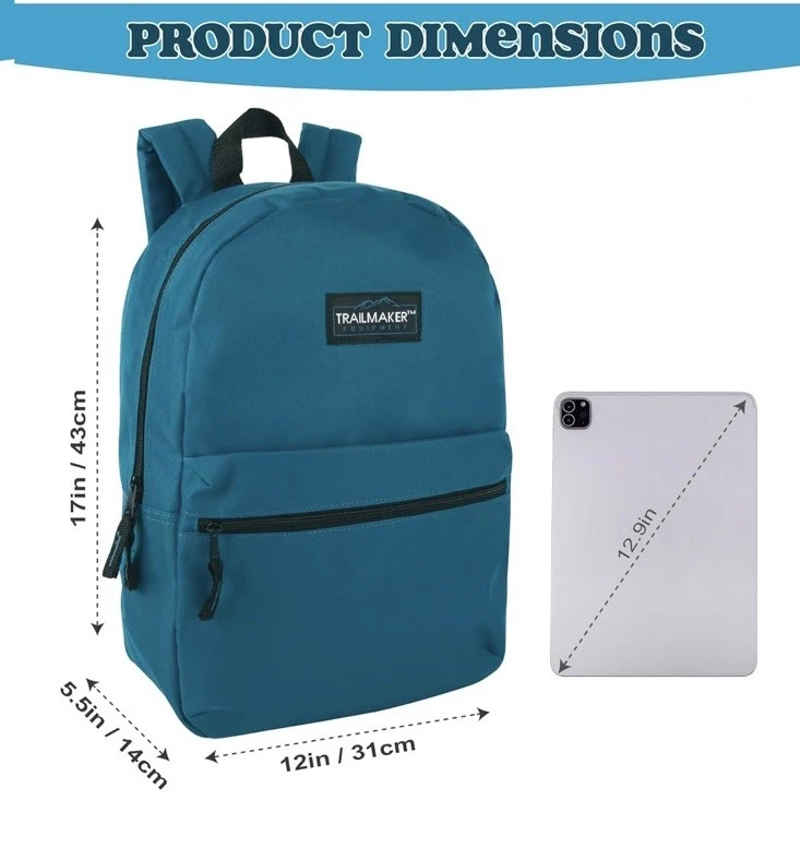 Mochilas com alças acolchoadas ajustáveis|Mochilas escolares para meninas, meninos - Azul - Imagem 3 de 4