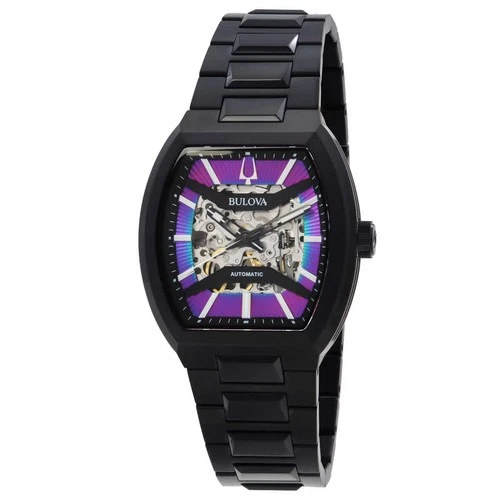 Bulova Maquina Automatic Rainbow Semi-Skeleton Dial Men's Watch 98A320 - product listing photo