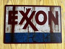 Plaque en métal déco Vintage Garage Exxon