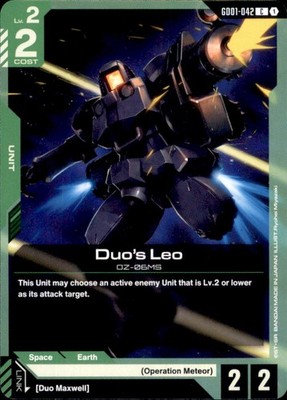 Gundam Newtype Rising GD042 Duo`s Leo - Common