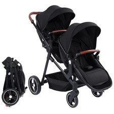 Double Stroller Toddler Foldable Reversible Bassinet Infant Twins New born Baby