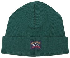 PAUL & SHARK YACHTING Men's Winter Hat Beanie Virgin Wool Acrylic Green