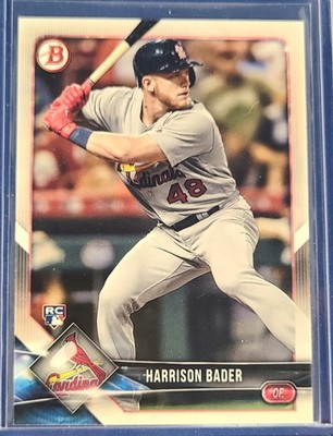 2018 Bowman   RC #42 Harrison Bader  St. Louis Cardinals Baseball Card J1