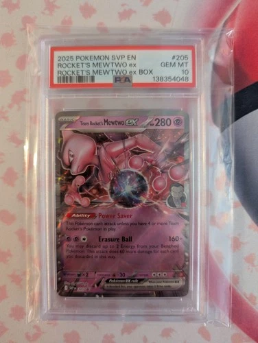Team Rocket's Mewtwo ex 205 Sv: Scarlet & Violet Promo Cards Holo PSA 10