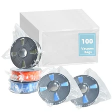 100Pcs 3D Filament Storage Bags Electric Pump Kit, PET Dry Vacuum Sealer Bags...