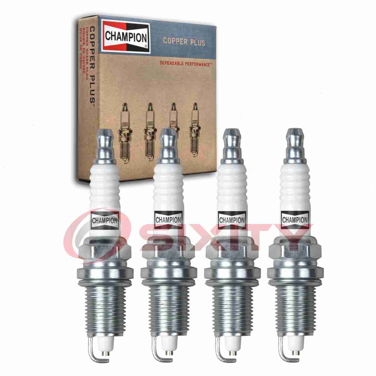 4 pc Champion Copper Plus 436 Spark Plugs for RC12LC4 90760 4291 2262 tg