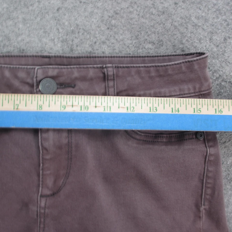 Pantalones de mezclilla Maurices para mujer medianos cortos marrones ajustados elásticos jeggings informales Foto 3 de 4