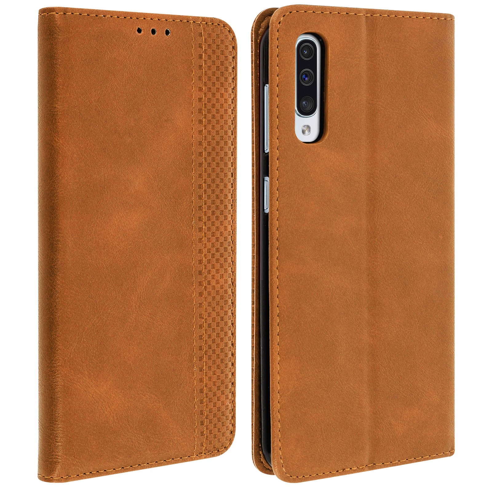 Coque rétro Galaxy A50 cuivre idéale pour regarder vos séries en voyage