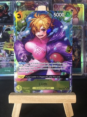One Piece Karte Lilith Super Rare Alternate Art OP07-111 Englisch Near Mint +