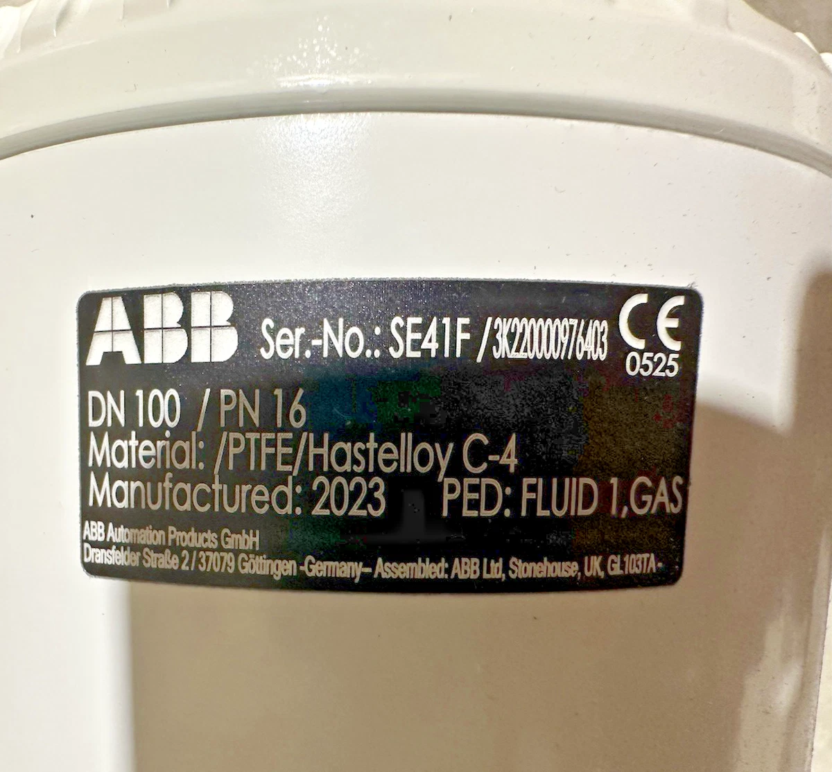 Caudalímetro magnético ABB SE41F DN 100 / PN16