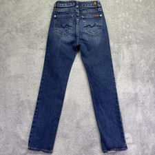 7 for All Makind Girls Standard Slimmy Jeans Size 10 Dark Wash Blue Denim
