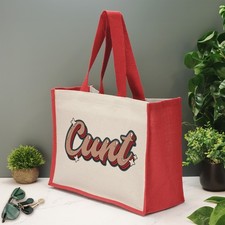 C*nt Tote Bag Funny Rude Novelty Jute Shopping Bag Sarcastic Humour Gift Joke