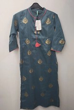 Janasya Kurti Ethnic Style Causal Ladies Dress Womens Kurta Size S UK 10