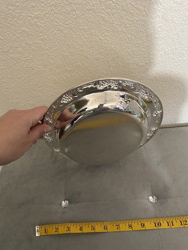 Vintage Silver Sheridan Taunton Silversmiths Oval Grapes Platter - Picture 8 of 11