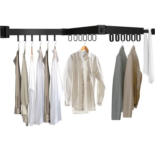 Schwerlast Kleiderstange Garderobenstange Kleiderständer Garderobe Wandmontage - Bild 13 von 14