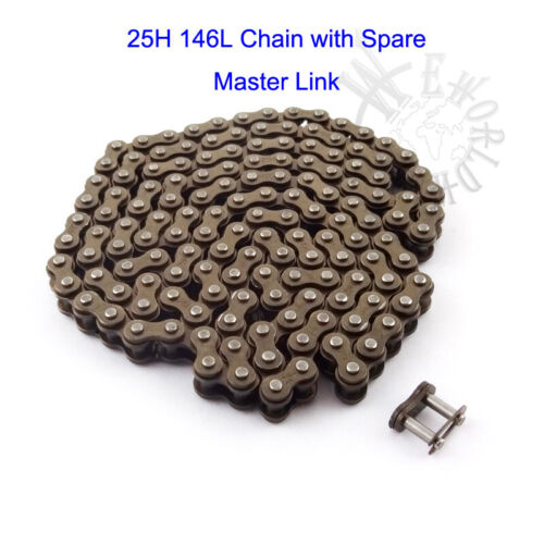 25H 146L Chain with Spare Master Link For 47cc 49cc Mini Dirt ATV Pocket Bikes  - Picture 1 of 5