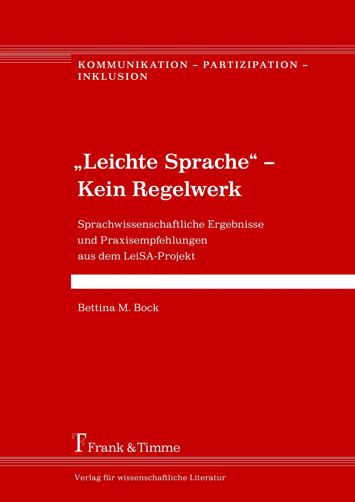 Thumbnail - Bettina M. Bock | Leichte Sprache - Kein Regelwerk | Taschenbuch |