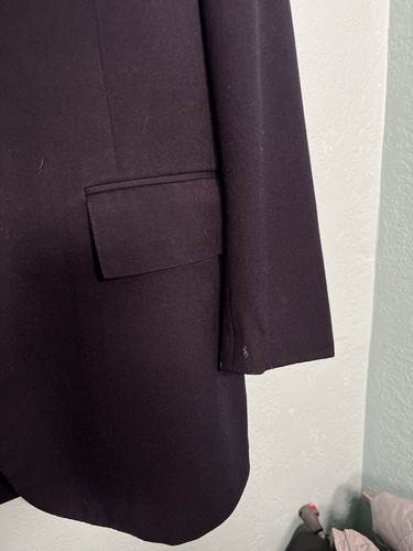 VTG 40R Polo Ralph Lauren Navy Blue Gold Button Wool Blazer USA Made TRAD Ivy - Picture 8 of 12