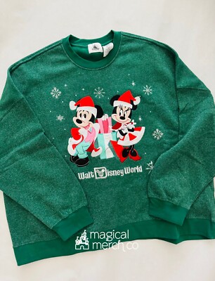 2023 Walt Disney World Christmas Mickey Minnie Green Embroidered