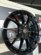 4 CERCHI IN LEGA 18" VW GOLF AUDI A3 7,5X18 5X112 ET51 MAK FABRIK NERO LUCIDO