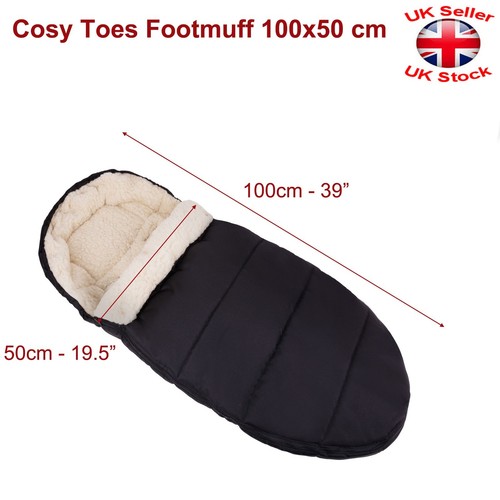Universal Wool/Fleece Cosy Toes Footmuff Carrycot Buggy Pushchair Stroller Pram - Picture 4 of 12