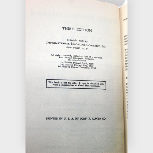 Good Housekeeping's Book of Meals Tested, Tasted, and Approved Cookbook 1930 3rd - Picture 2 of 9
