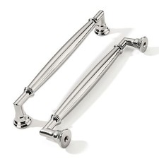 5 Pack 6 Inch152mm Polished Nickel Cabinet Pulls Heavy Duty Solid Cabinet Han...