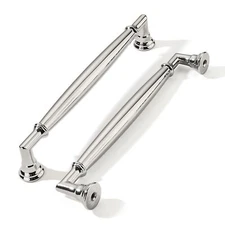 5 Pack 6 Inch152mm Polished Nickel Cabinet Pulls Heavy Duty Solid Cabinet Han...