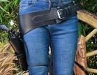 .44/.45 Cal Leather Western Gun Holster Western Right Hand Tooled RIG GUN BELT
