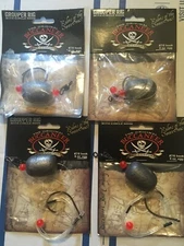Lot of (4) 6oz Grouper Rigs Snapper 7/0 Premium Circle Hook Egg Sinker Pinfish