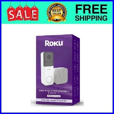 Roku Wire-Free Video Doorbell & Chime SE (1-Pack) with Motion & Sound Detection