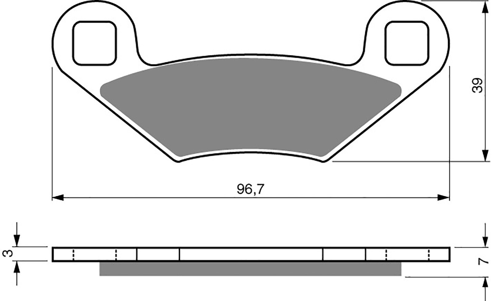 Front & Rear Brake Pad Set For Polaris Xpedition 425 4X4 ATV (2000 Model) | Semi-Metallic, High Heat