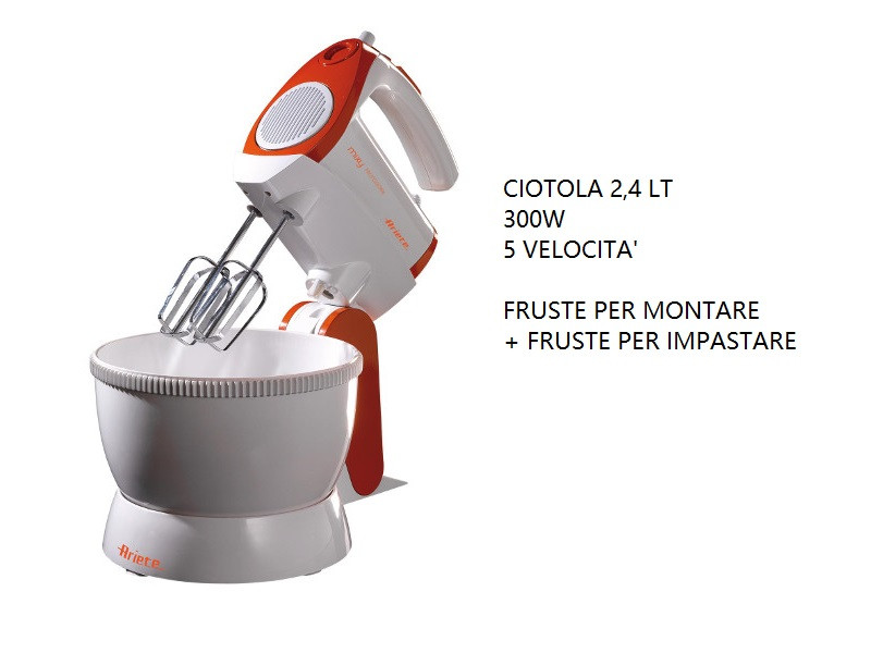 Ariete 1565/1 Mixy Professional: Sbattitore 300W con Base e Ciotola