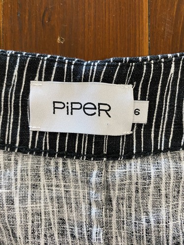 Piper 100% Linen Organic Linen MIDI Dress Tie Waist Size 6 Oversize Fit 6-8 - Picture 10 of 12