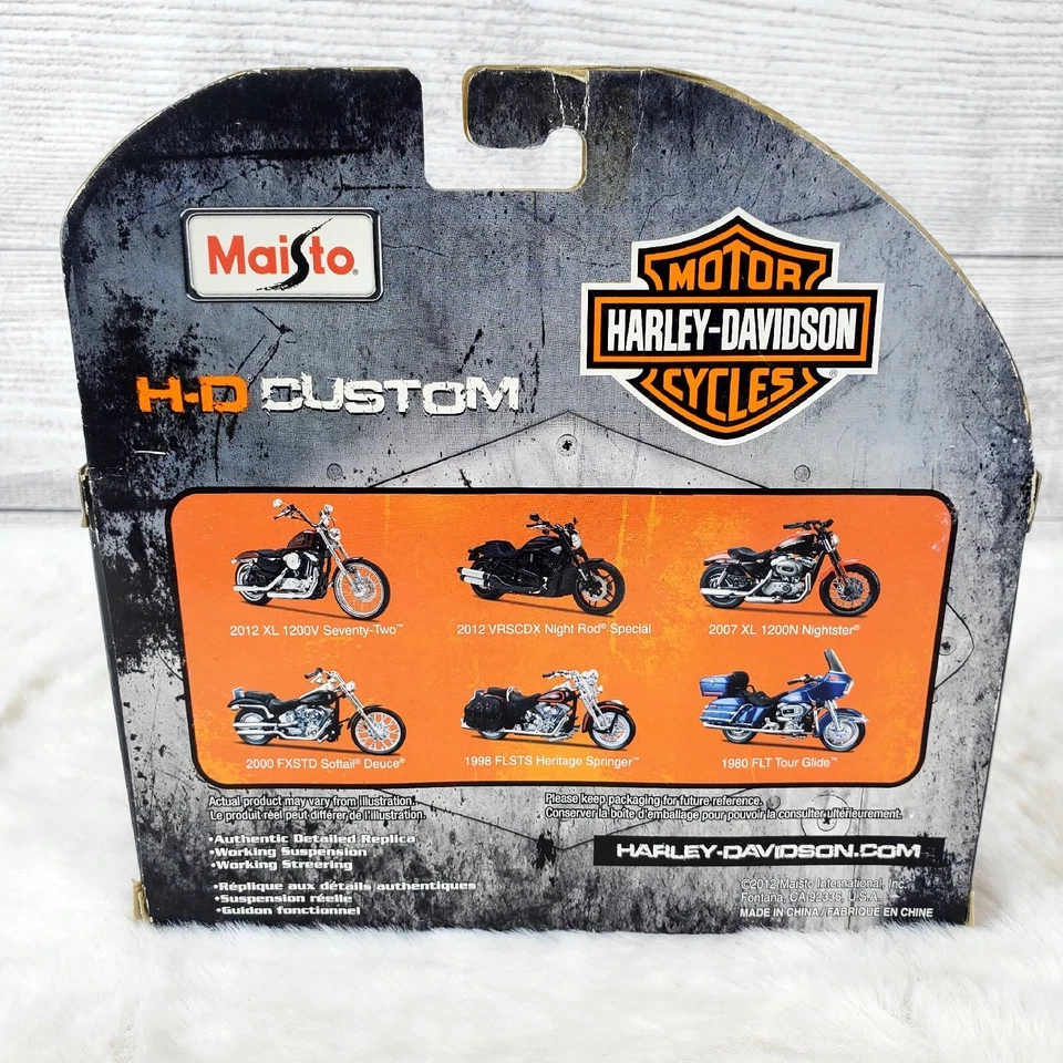Maisto H-D Custom: 1980 FLT Tour Glide 2012 Serie 31 escala 1:18 NUEVO Foto 3 de 4