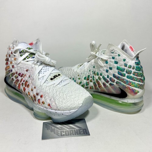 Nike LeBron 17 XVII Air Command Force Wht Blk Multi 2020 BQ3177-100 Mens sz 6.5 - Picture 2 of 12