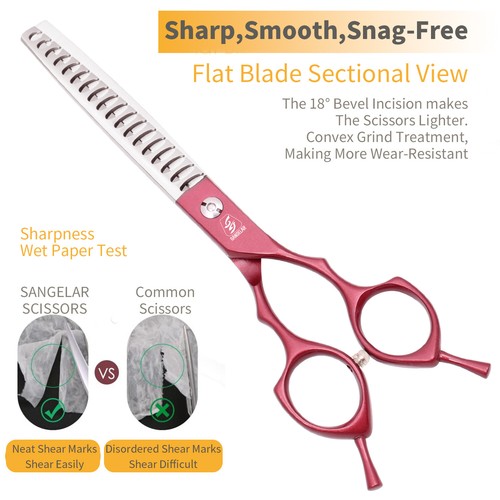 Sangelar 6.5 inch Pet Thinning Shears - Stylish & Lightweight Essential - Picture 4 of 9