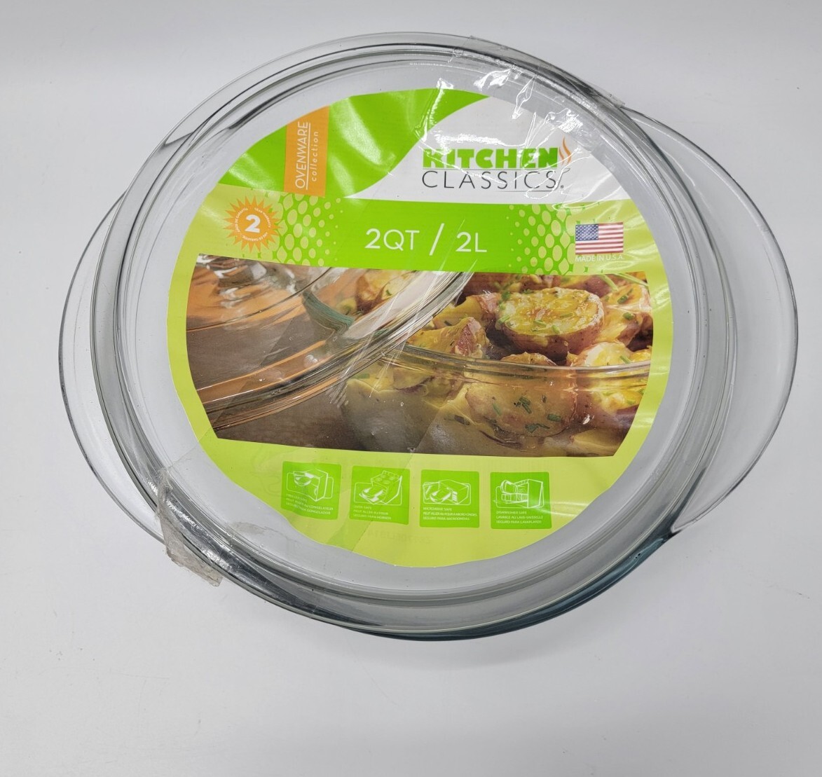 Kitchen Classics Casserole Dish with Lid 2qt/ 2L