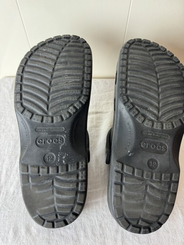 Crocs Classic Black Clogs Men's Size 12-EUC - Picture 11 of 11